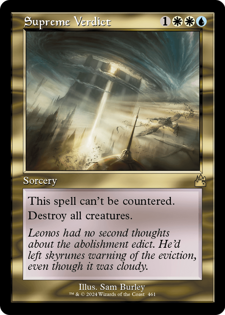 Supreme Verdict (Retro Frame) [Ravnica Remastered] Foil