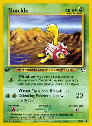 Shuckle 072/111 - Neo Genesis 1st Edition