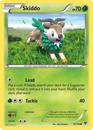Skiddo 18/146 - XY Base Set Reverse Holofoil