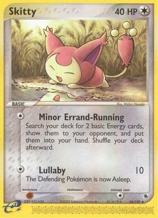 Skitty 44/109 - Ruby and Sapphire Reverse Holofoil