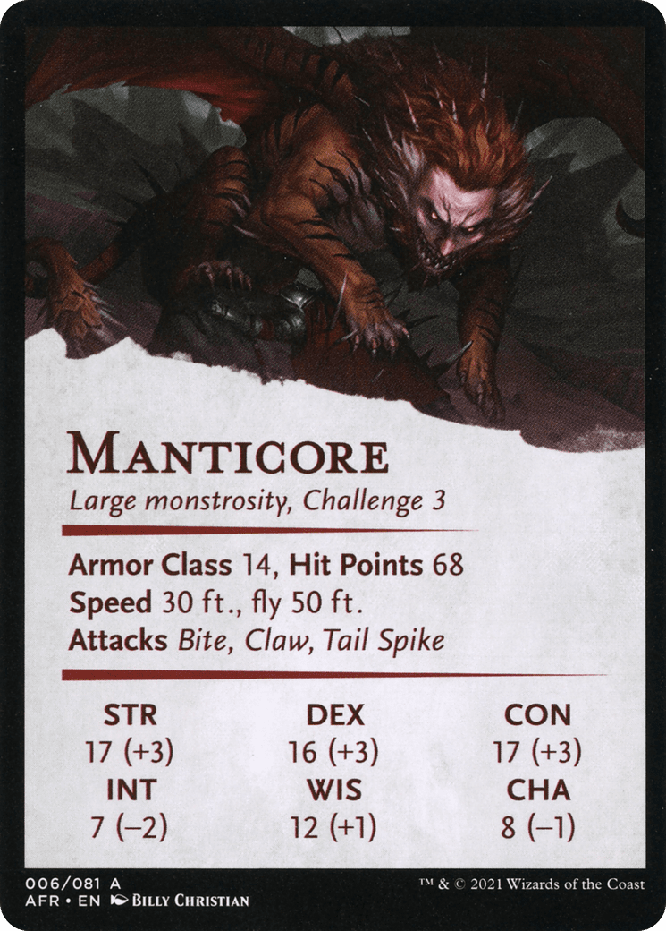 Manticore // Manticore (AAFR-006) - Adventures in the Forgotten Realms Art Series (Borderless)
