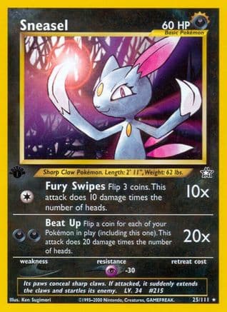 Sneasel 025/111 - Neo Genesis 1st Edition
