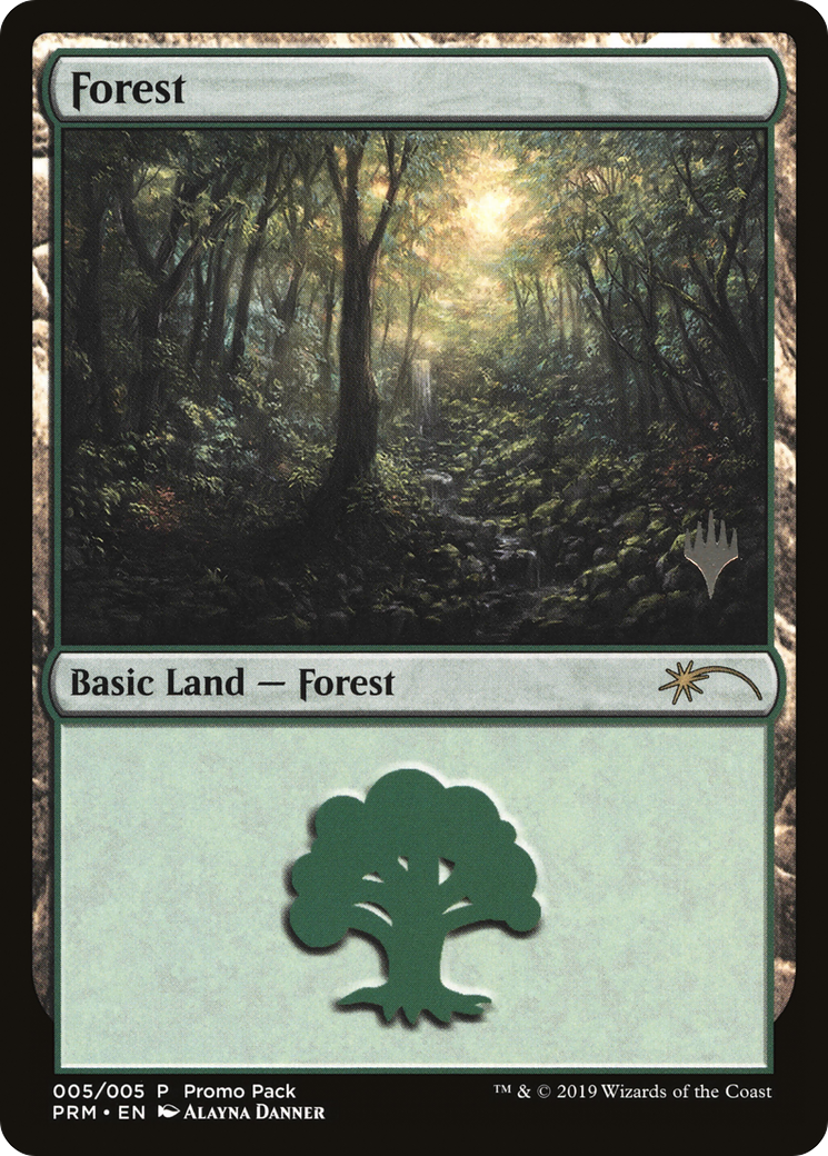 Forest (5) [Core Set 2020 Promo Pack] Foil