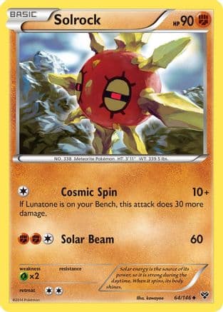 Solrock  - Reverse Holofoil XY Base Set - Uncommon
