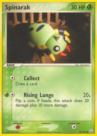 Spinarak 078  - Reverse Holofoil Team Rocket Returns - Common