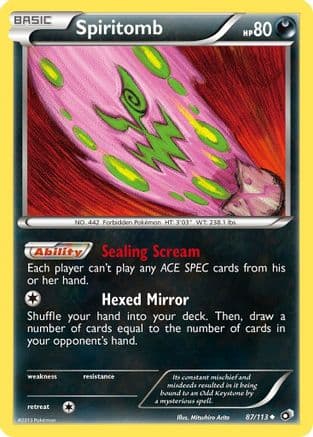 Spiritomb  - Reverse Holofoil Legendary Treasures - Uncommon