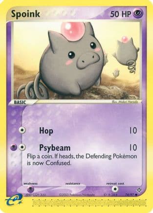 Spoink 74/97 - Dragon Reverse Holofoil