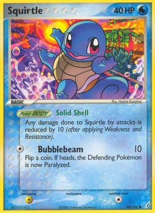 Squirtle 064/100 - Crystal Guardians Reverse Holofoil