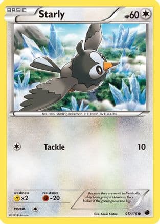Starly  - Reverse Holofoil Plasma Freeze - Common