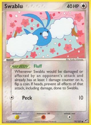 Swablu 079/107 - Deoxys Reverse Holofoil