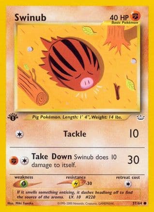 Swinub 057/64 - Neo Revelation 1st Edition