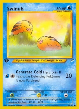 Swinub 084/105 - Neo Destiny 1st Edition