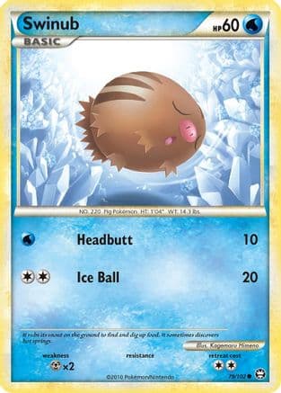 Swinub 079  - Reverse Holofoil Triumphant - Common