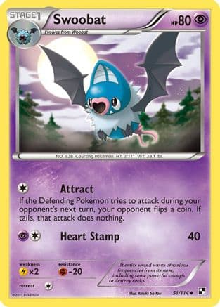 Swoobat 51/114 - Black and White Reverse Holofoil