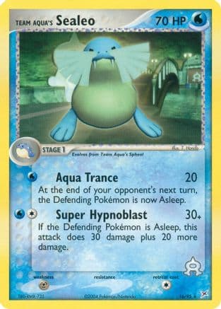 Team Aqua's Sealeo 16/95 - Team Magma vs Team Aqua Reverse Holofoil