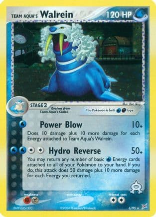 Team Aqua's Walrein 006/95 - Team Magma vs Team Aqua Reverse Holofoil