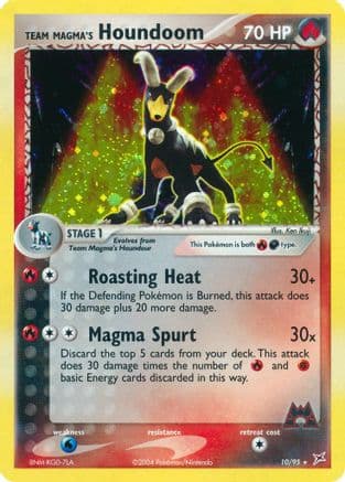 Team Magma's Houndoom - 10/95/95  - Reverse Holofoil Team Magma vs Team Aqua - Holo Rare