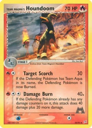 Team Magma's Houndoom 034/95 - Team Magma vs Team Aqua Reverse Holofoil