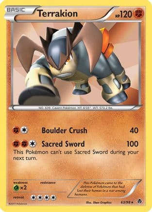 Terrakion 63/98 - Emerging Powers Reverse Holofoil