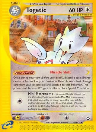 Togetic  Aquapolis - Rare