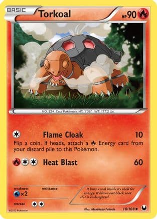 Torkoal (18/108) [Black & White: Dark Explorers] Reverse Holofoil
