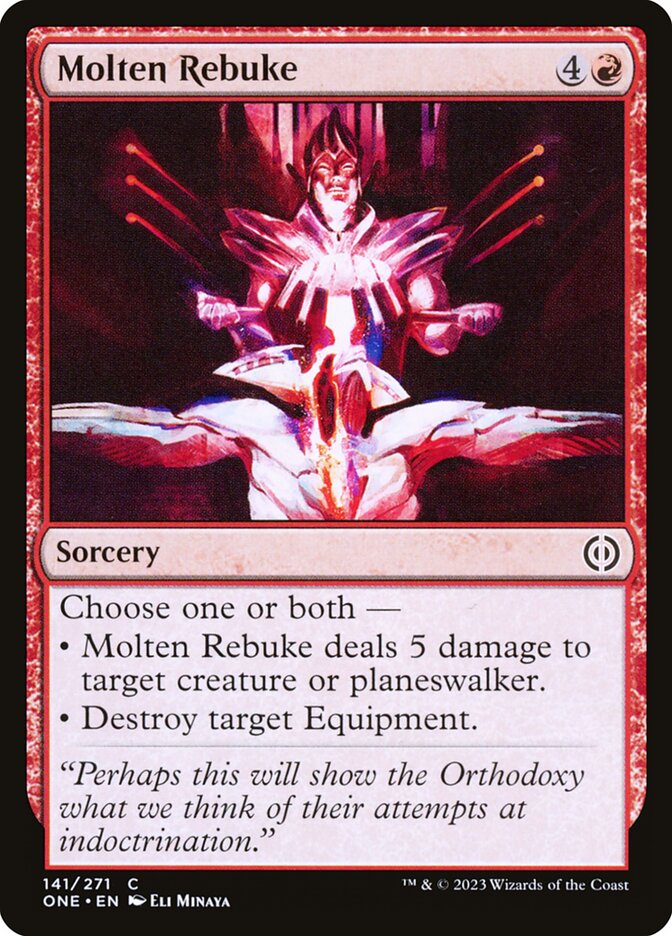 Molten Rebuke 141/271 (Phyrexia: All Will Be One)  - Foil