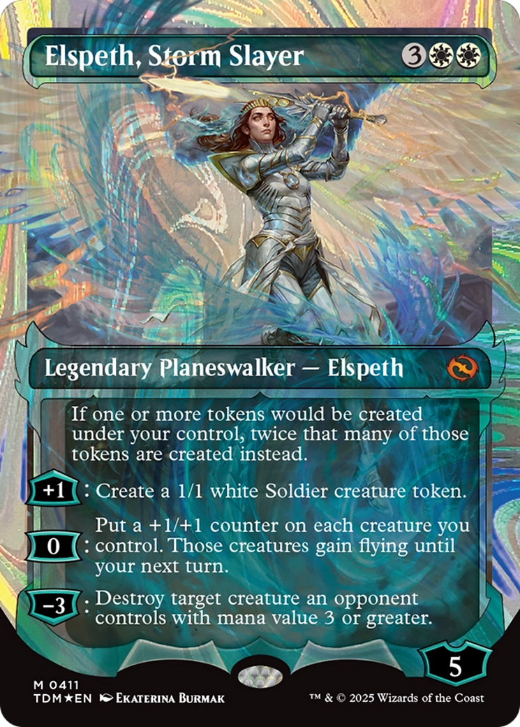 Elspeth, Storm Slayer (Showcase) (Halo Foil) (411) [Tarkir: Dragonstorm]