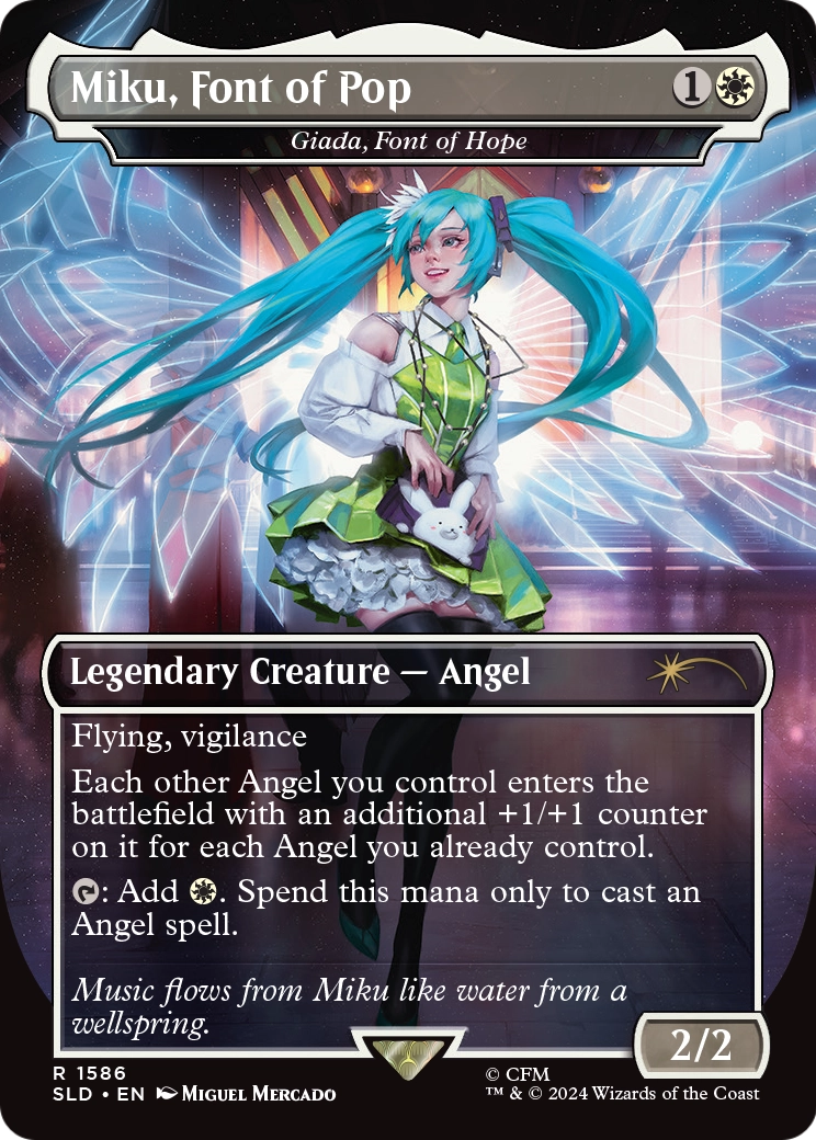 Giada, Font of Hope (1586) [Secret Lair Drop]  / Miku, Font of Pop (Borderless) Foil
