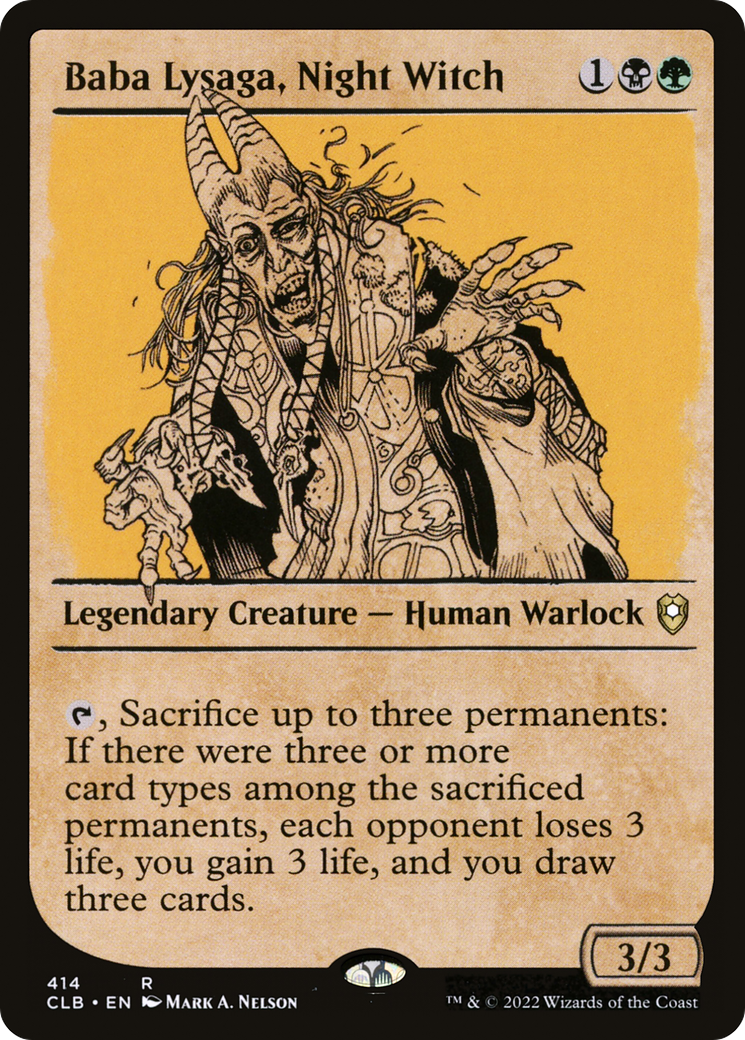 Baba Lysaga, Night Witch (Showcase) [Commander Legends: Battle for Baldur's Gate] Foil