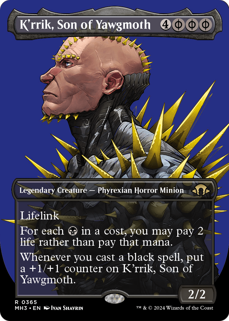 K'rrik, Son of Yawgmoth (Borderless) [Modern Horizons 3] Foil