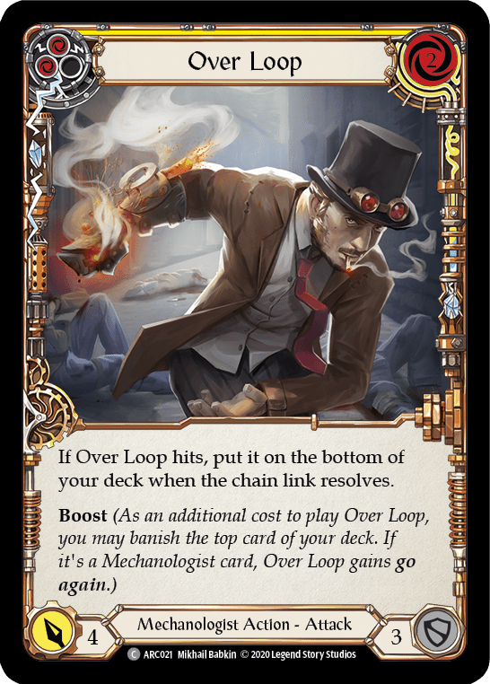 Over Loop (Yellow) [U-ARC021] (Arcane Rising Unlimited)  Unlimited Rainbow Foil
