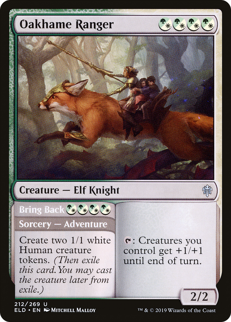 Oakhame Ranger // Bring Back [Throne of Eldraine] Foil