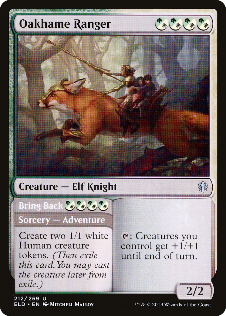 Oakhame Ranger // Bring Back [Throne of Eldraine] Foil