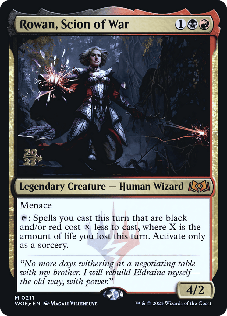 Rowan, Scion of War [Wilds of Eldraine Prerelease Promos]