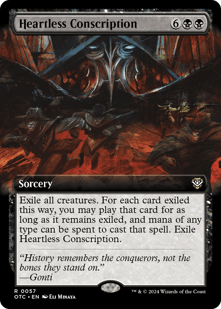 Heartless Conscription (Extended Art) [Outlaws of Thunder Junction Commander] Foil