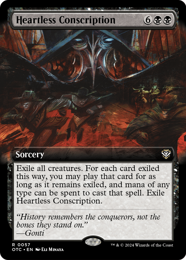 Heartless Conscription (Extended Art) [Outlaws of Thunder Junction Commander] Foil