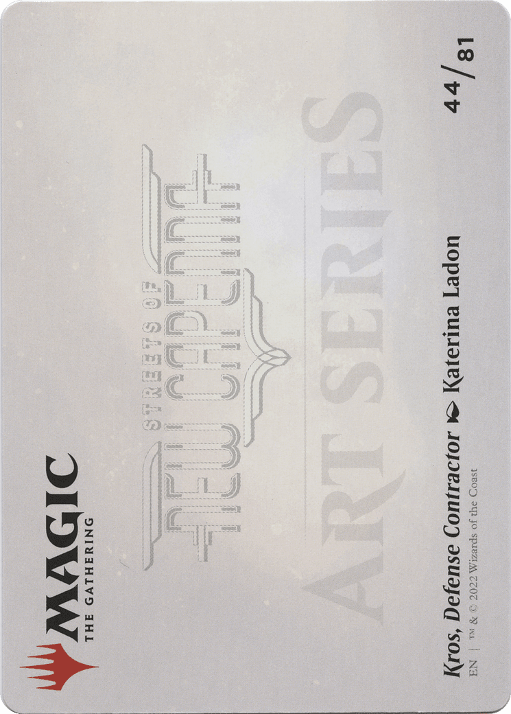 Kros, Defense Contractor // Kros, Defense Contractor (ASNC-044) - New Capenna Art Series (Borderless) Foil