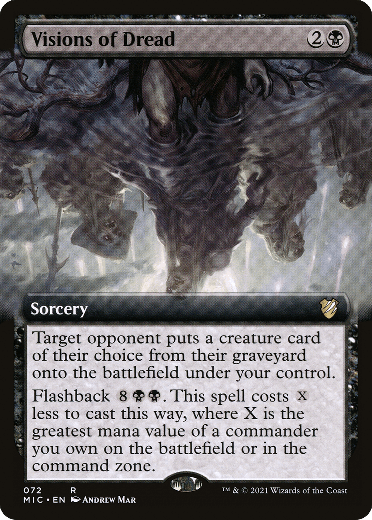Visions of Dread (Extended Art) [Innistrad: Midnight Hunt Commander]
