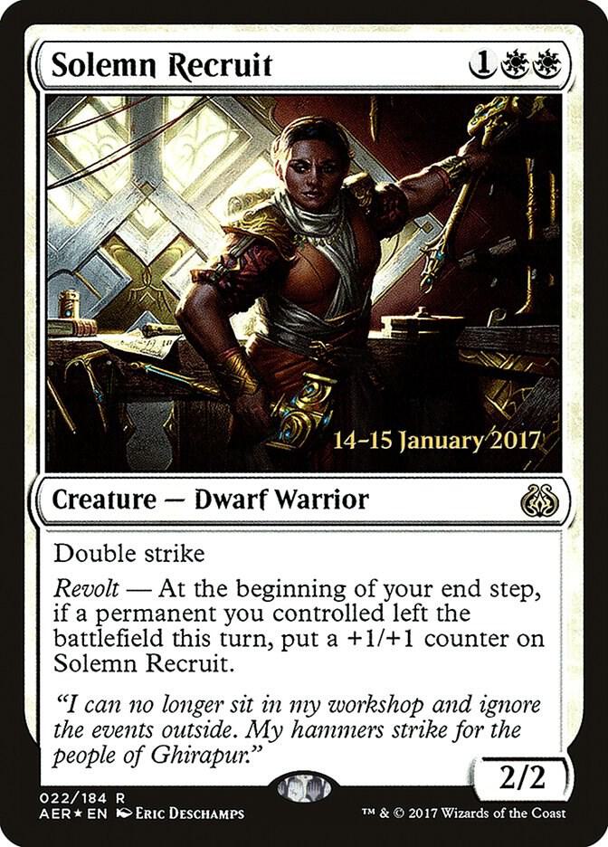 Solemn Recruit 22s/65 (Prerelease Cards)  - Foil
