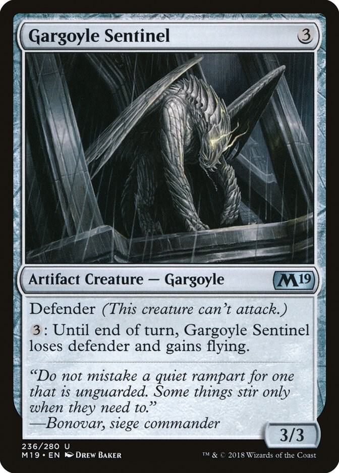 Gargoyle Sentinel 236/280 (Core Set 2019)  - Foil