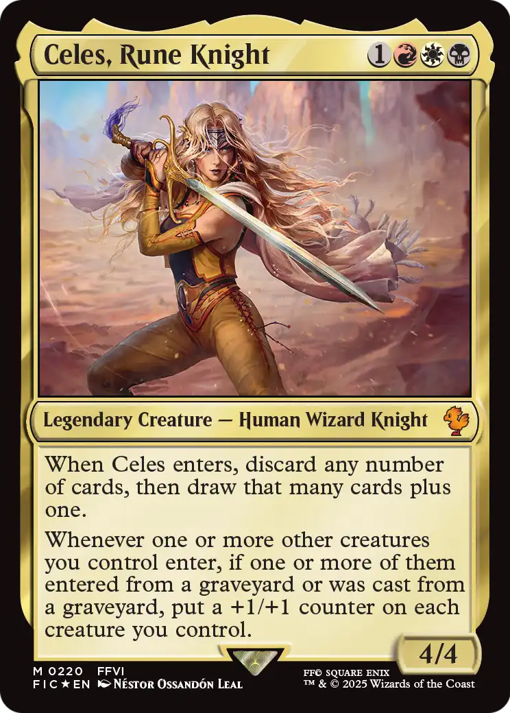Celes, Rune Knight (Surge Foil) |  Foil (220) [Commander: FINAL FANTASY]