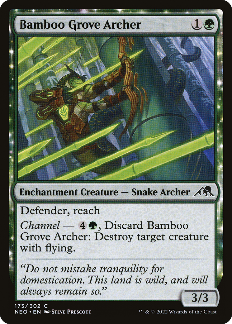 Bamboo Grove Archer [Kamigawa: Neon Dynasty] Foil