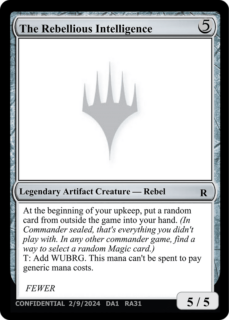 The Rebellious Intelligence (DA1-RA31) - Unknown Event