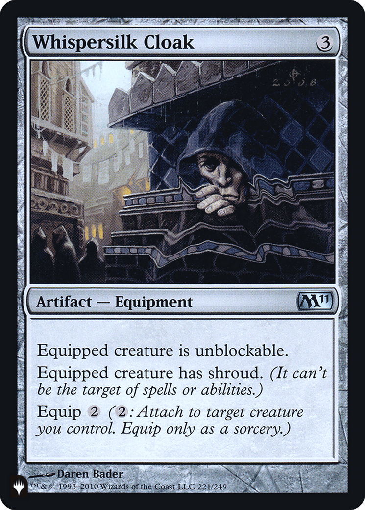 Whispersilk Cloak |  Foil (M11-221) [The List]