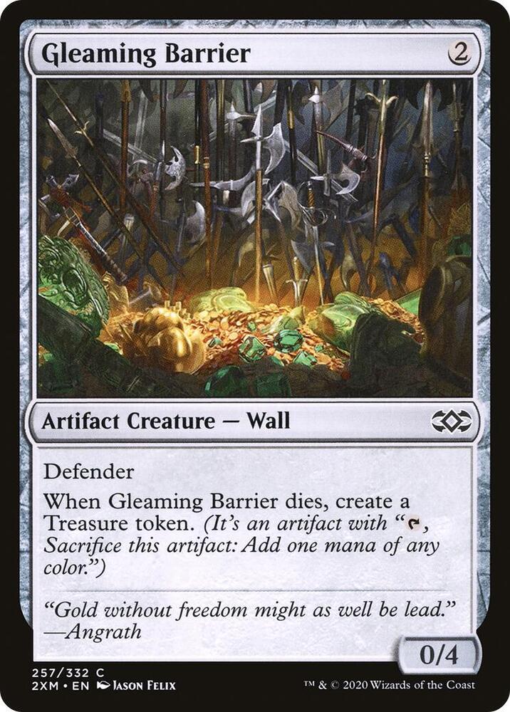 Gleaming Barrier 257/332 (Double Masters)  - Foil