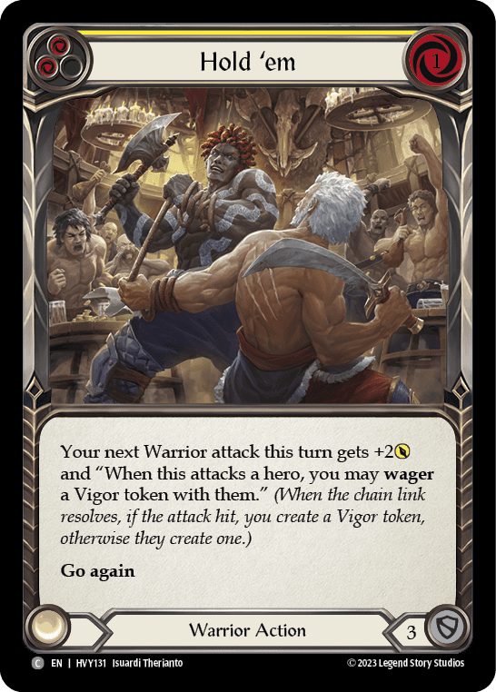 Hold 'em (Yellow) [HVY131] (Heavy Hitters)  Rainbow Foil