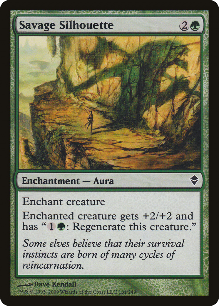 Savage Silhouette [Zendikar] Foil