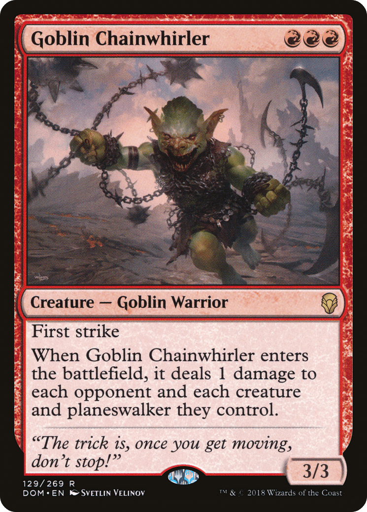 Goblin Chainwhirler [Dominaria] Foil