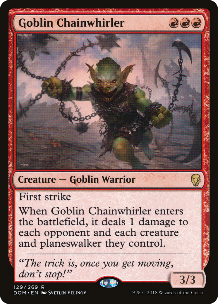 Goblin Chainwhirler [Dominaria] Foil