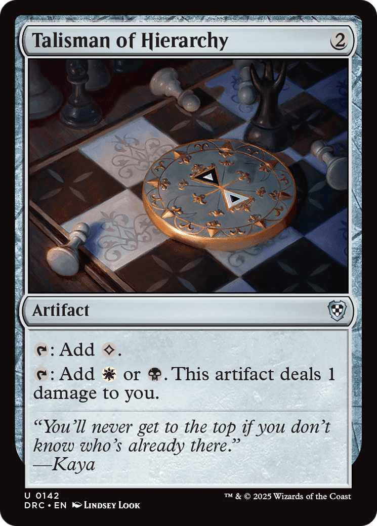 Talisman of Hierarchy (-142) [Commander: Aetherdrift]